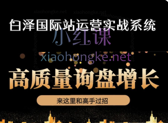 白泽运营笔记：高质量询盘增长课+低成本获客