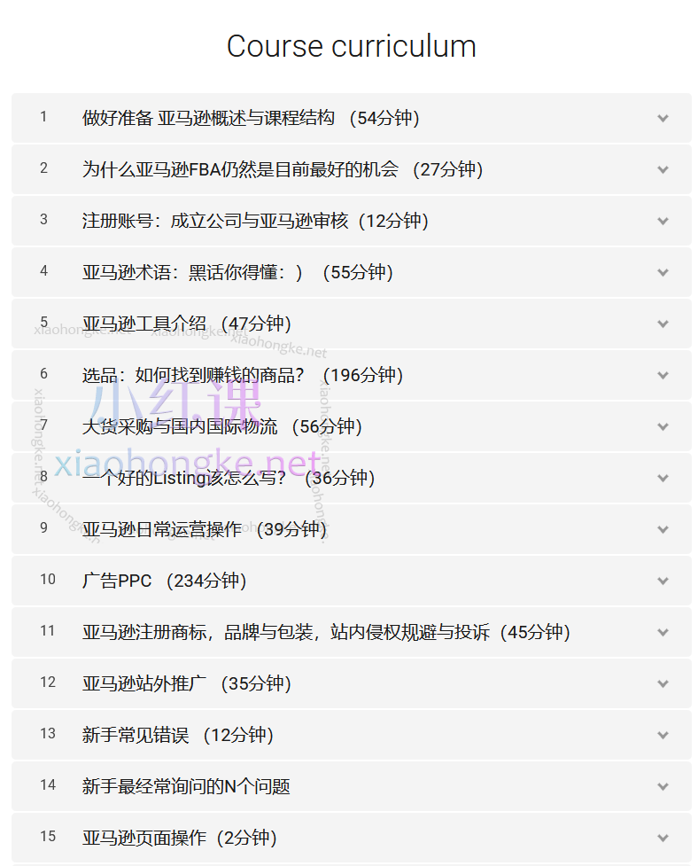 韩大海亚马逊FBA课程价值939美金