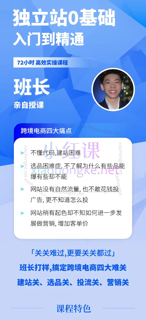 班长的跨境电商独立站0基础入门到精通72小时实操课程（课件资料笔记）