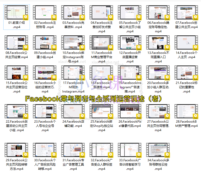 跨境小哥Facebook广告投放菜鸟到老鸟系列课程,200多万美元投入实战实操经验