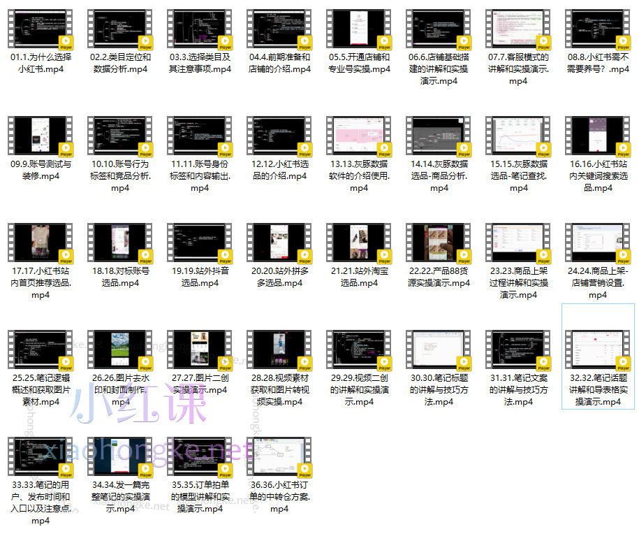 一猫红薯小红书电商从入门到精通，理论+实战全教程