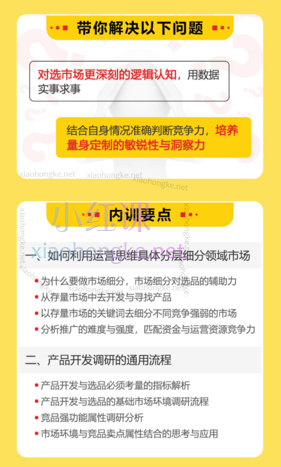 亚马逊亿级大卖-精品选品内训专场,选出潜力细分市场深度洞察市场,降维打击竞争对手