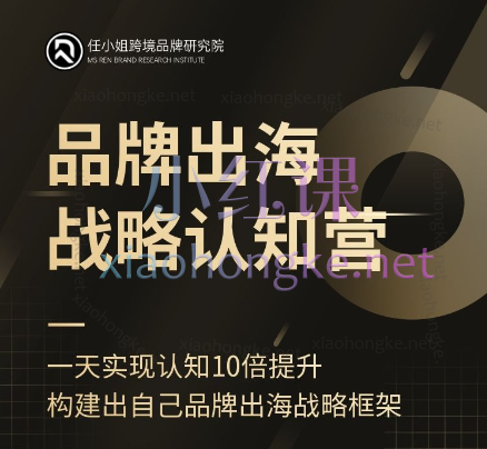 任小姐出海战略咨询品牌出海战略认知营，从零开始打造出海品牌精准地找到你的目标用户