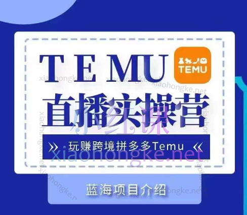 路营长Temu直播实战营，从入门到精通实操技巧深度解析课程（228节）
