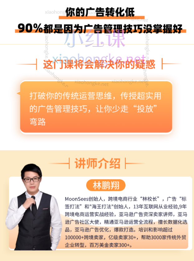 Moonsees亚马逊高效广告管理课,广告效率化管理与优化的六大维度