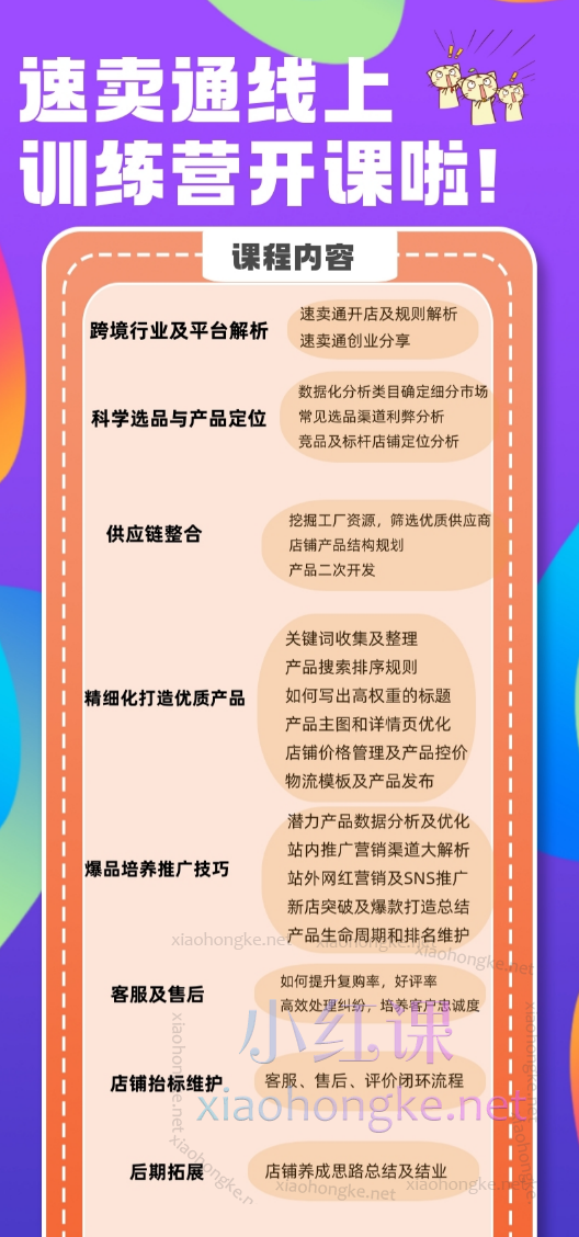 达拉跨境速卖通线上训练营,理论+干货+实操,内容涵盖速卖通规则选品等等