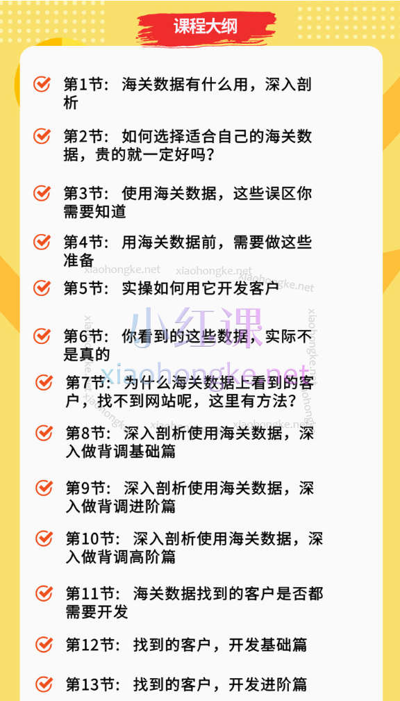 城哥外贸说：海关数据开发客户实战课