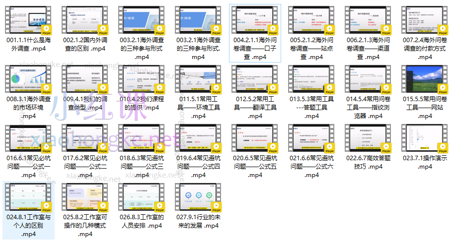 见知教育海外调查问卷课程