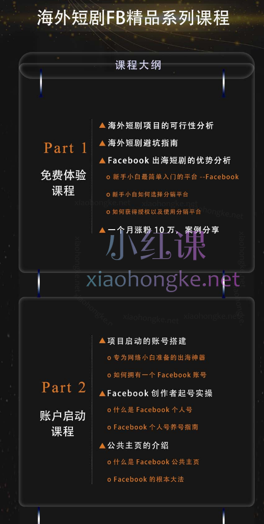 短剧出海FB精品系列课，出海短剧小白到大咖