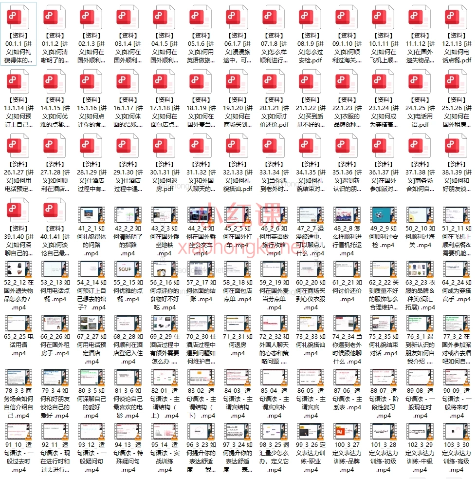 柏纳教育rara老师实战表达口语进阶课（视频+讲义）