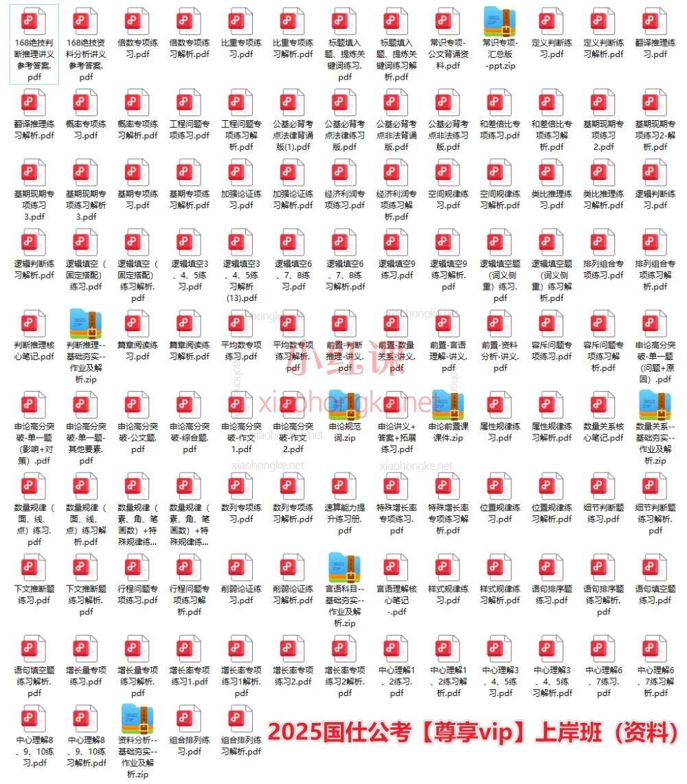 2025国仕公考【尊享vip】上岸班，行测+申论全板块讲解，从规划到督学到人工批改全覆盖（视频+资料）