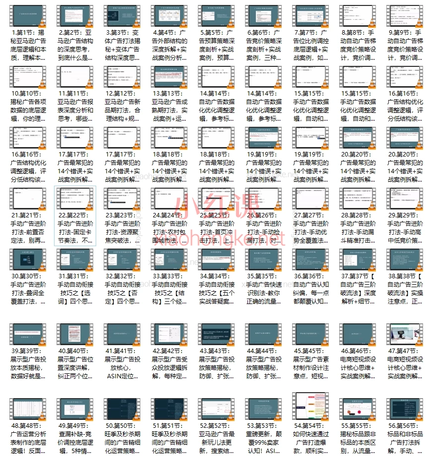 狼啸会敏哥亚马逊广告高阶课，结构+打法+思维+QA，56节