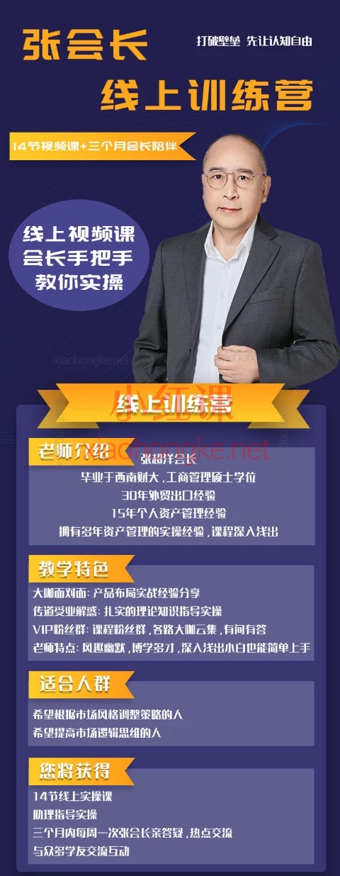 张会长跨境资产VIP训练营,财富自由先让认知自由