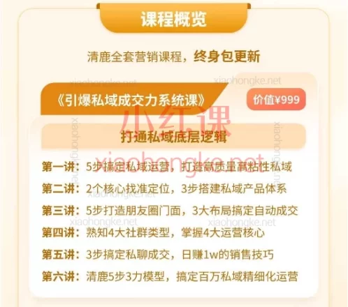 清鹿私域：高粘性社群运营+高成交私聊转化+引爆私域成交力+高转化发售爆单+高复购朋友圈营销