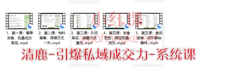 清鹿私域：高粘性社群运营+高成交私聊转化+引爆私域成交力+高转化发售爆单+高复购朋友圈营销