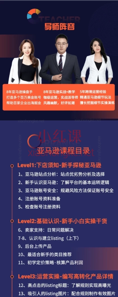亚马逊百步梯全套系统课程,开店必备-选品-上架-运营-优化-推广-物流-全流程专业课程