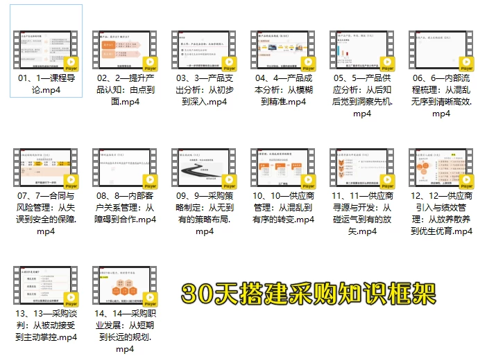 罗不卷30天搭建采购知识框架+28天采购高效谈判训练营