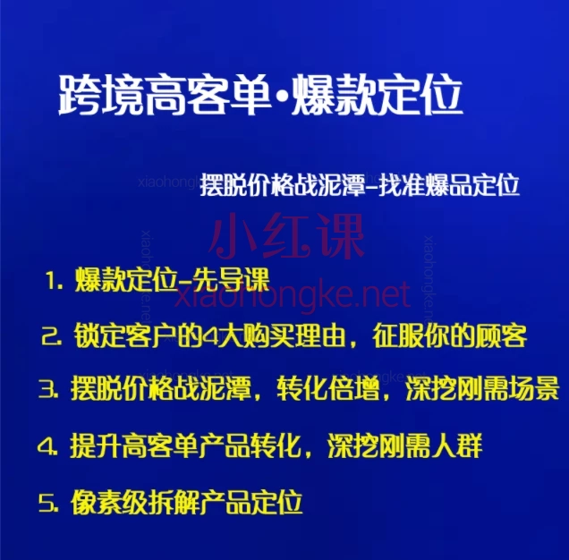 恐龙跨境-爆款定位高客单产品蓝海同质化战略