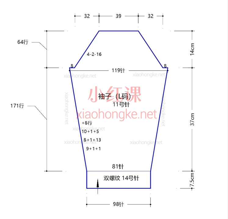 手工编织男士拉链开衫教程,视频加图解