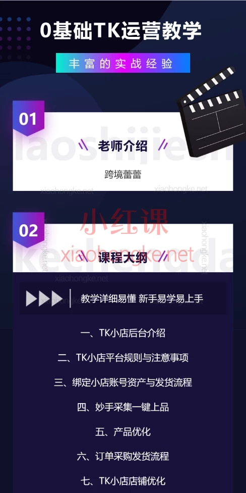 蕾蕾聊跨境TikTok店铺运营从0到1学习课程