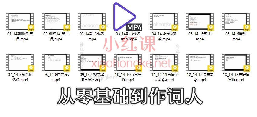 姚星宇，从零基础到作词人，歌词写作训练营