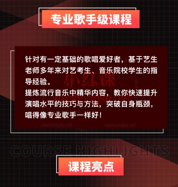 艺生老师【C系列】专业级声乐提升25节