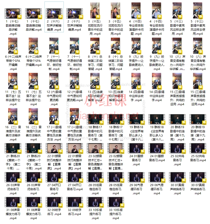 艺生老师【C系列】专业级声乐提升25节