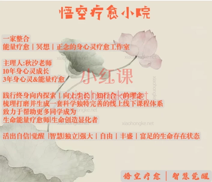 秋汐老师悟空冥想疗愈(初阶必修1)活出全新的自己