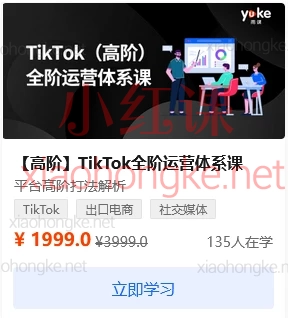 李社长TikTok全阶运营体系课【初阶】+【中阶】+【高阶】，从注册到变现的保姆级指南