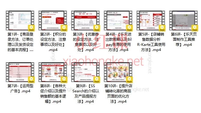 乐天平台官方课程-店铺运营基础指导