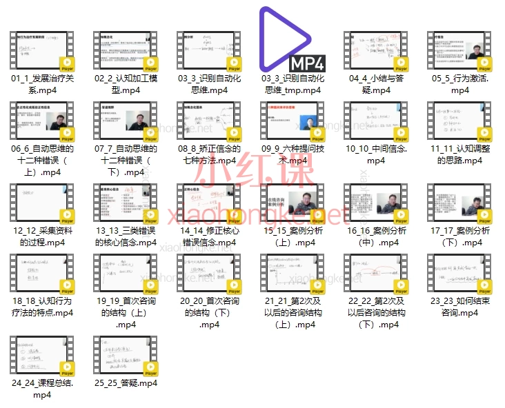 贝克认知行为疗法(25讲)纪宇,从理论到实操全攻略!