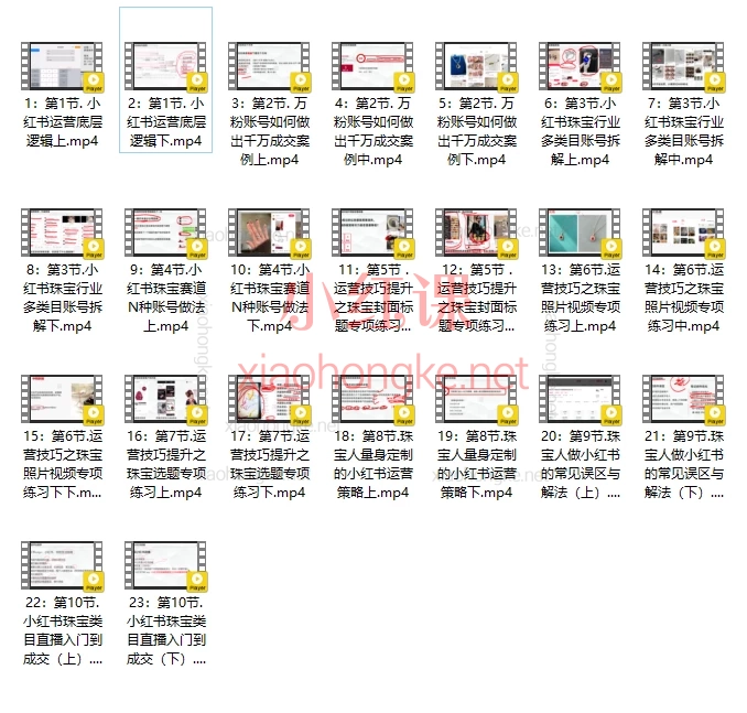 优霓：珠宝人小红书0-1运营课程