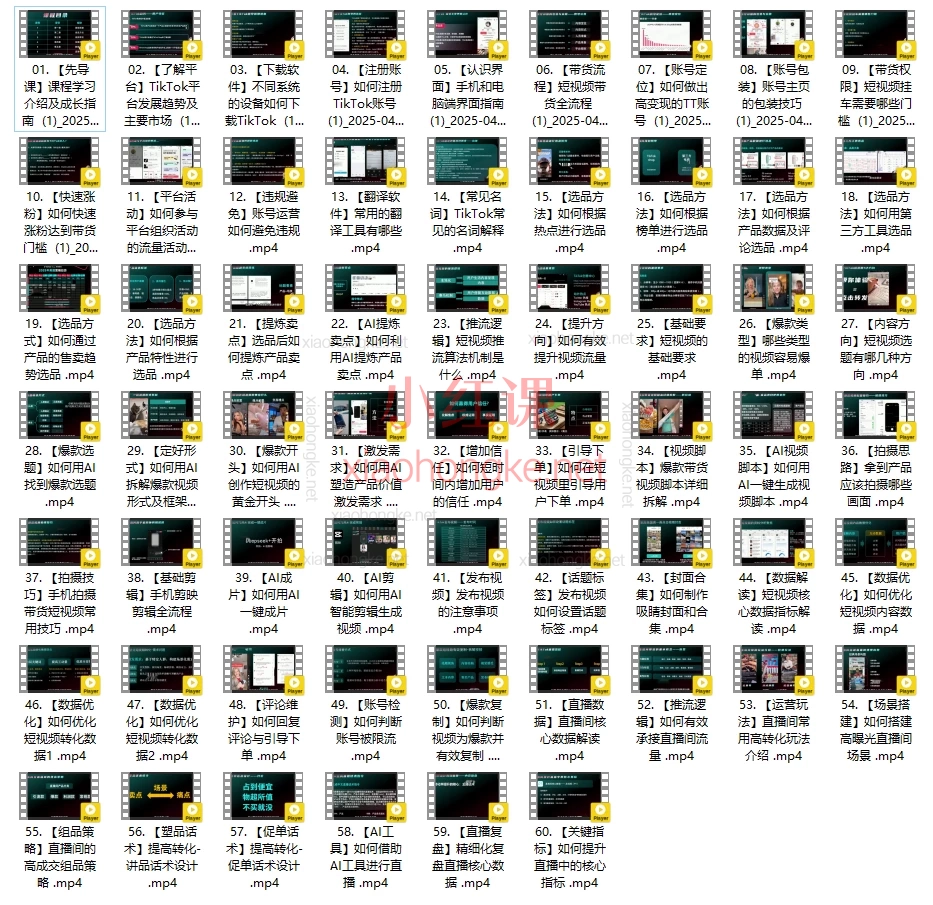 交个朋友:从0-1成为TikTok达人运营,从0到1玩转TikTok带货!60节课保姆级干货