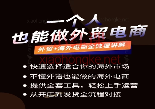 跨境外贸通:一个人怎么做外贸电商视频课+运营辅助工具讲解
