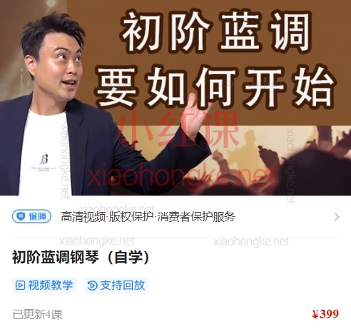 陈韦烨司琴自学课程全体系：从入门到精通（初阶B1-B延伸/中阶i1-i3）