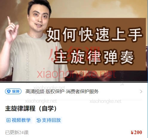 陈韦烨司琴自学课程全体系：从入门到精通（初阶B1-B延伸/中阶i1-i3）