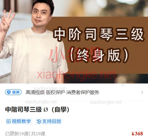 陈韦烨司琴自学课程全体系：从入门到精通（初阶B1-B延伸/中阶i1-i3）