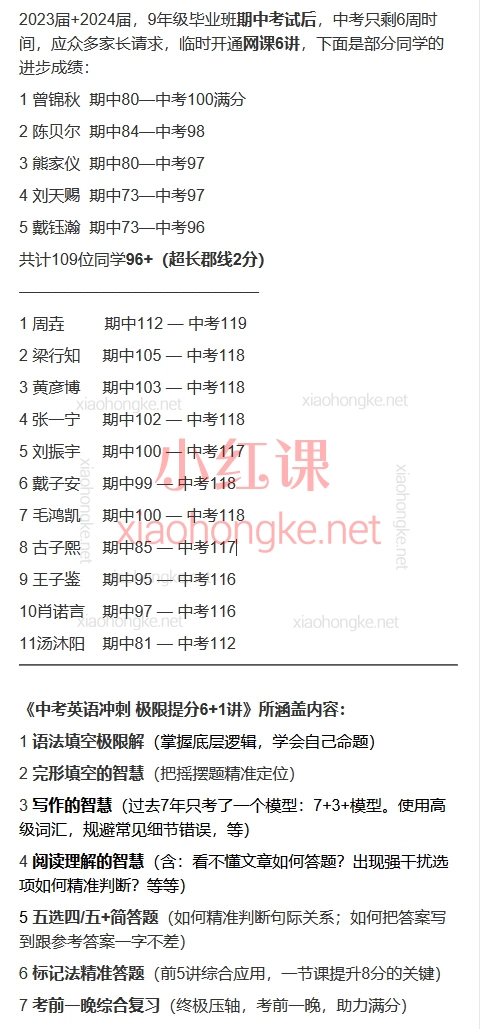 黄卓华老师中考英语满分冲刺6+1【2025版】拒绝题海战术!6大模块拆解英语难点