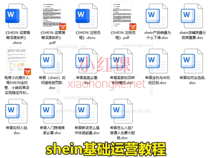 SHEIN希音全流程运营实战课，新手必看！避坑指南+爆单攻略