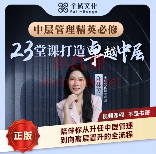 许林芳老师:23堂课打造卓越中层,到高层晋升的全流程