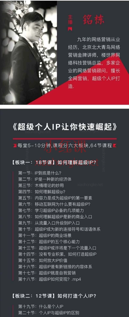 铭栋：超级个人ip让你快速崛起