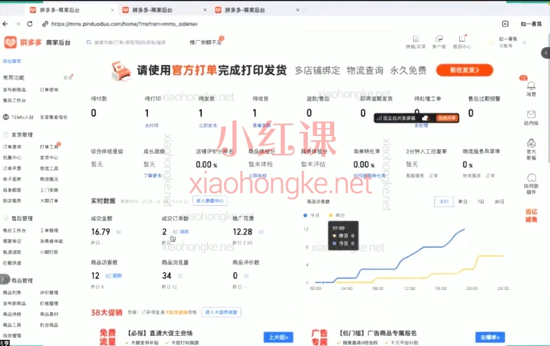 泓一弟子班-拼多多实操陪跑特训营,16大核心模块深度解析拼多多运营全链路,专治“没流量、低转化、断流难题”!
