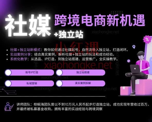 2025出海冒险家:社媒+独立站线上视频课30节,从0到1掌握跨境电商流量密码!