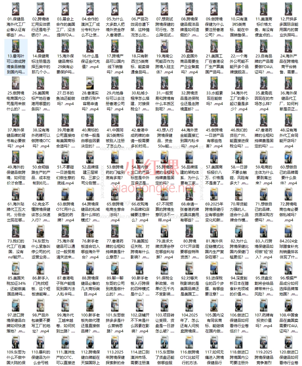 东哥跨境：跨境保健精选短视频200条