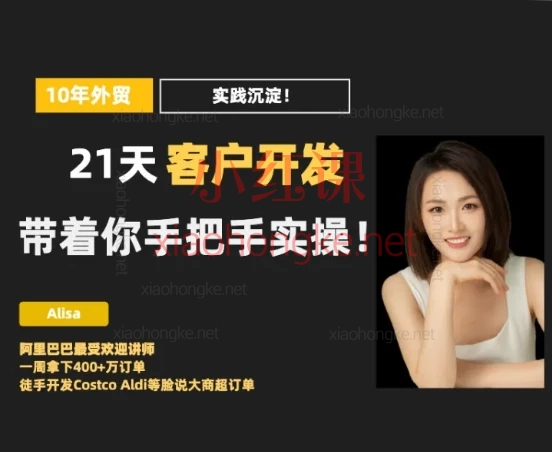Alisa的外贸圈:21天客户开发挑战,客户画像×竞品分析×卖点提炼×领英实战 | 创业者/B2B外贸必修