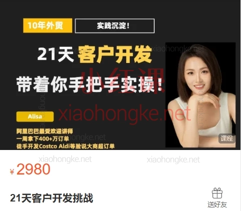 Alisa的外贸圈:21天客户开发挑战,客户画像×竞品分析×卖点提炼×领英实战 | 创业者/B2B外贸必修