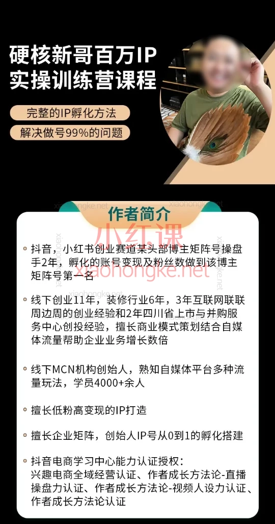 硬核新哥：百万IP实操落地训练系统课程，从小白到变现全攻略📈