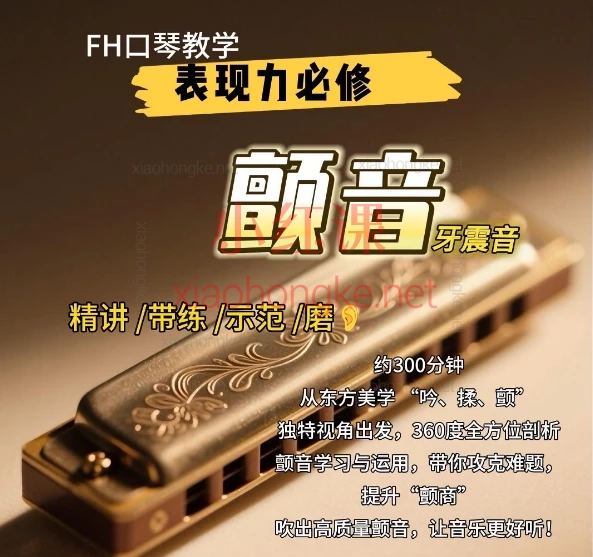 樊华口琴:口琴颤音技法与运用精讲课