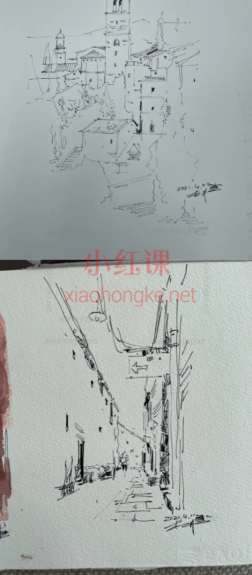 杨健绘画16节入门级钢笔水彩表现课