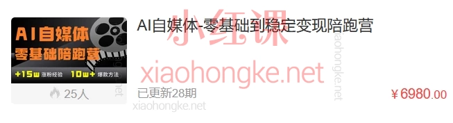 🔥 从0粉到月入2W+!AI自媒体-零基础到稳定变现陪跑营